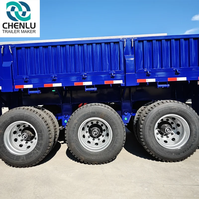 Tri Axle Drop Side Semi Trailer