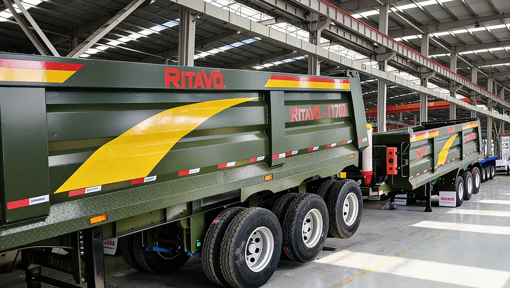 3 eixos 60 Ton Flatbed Trailer