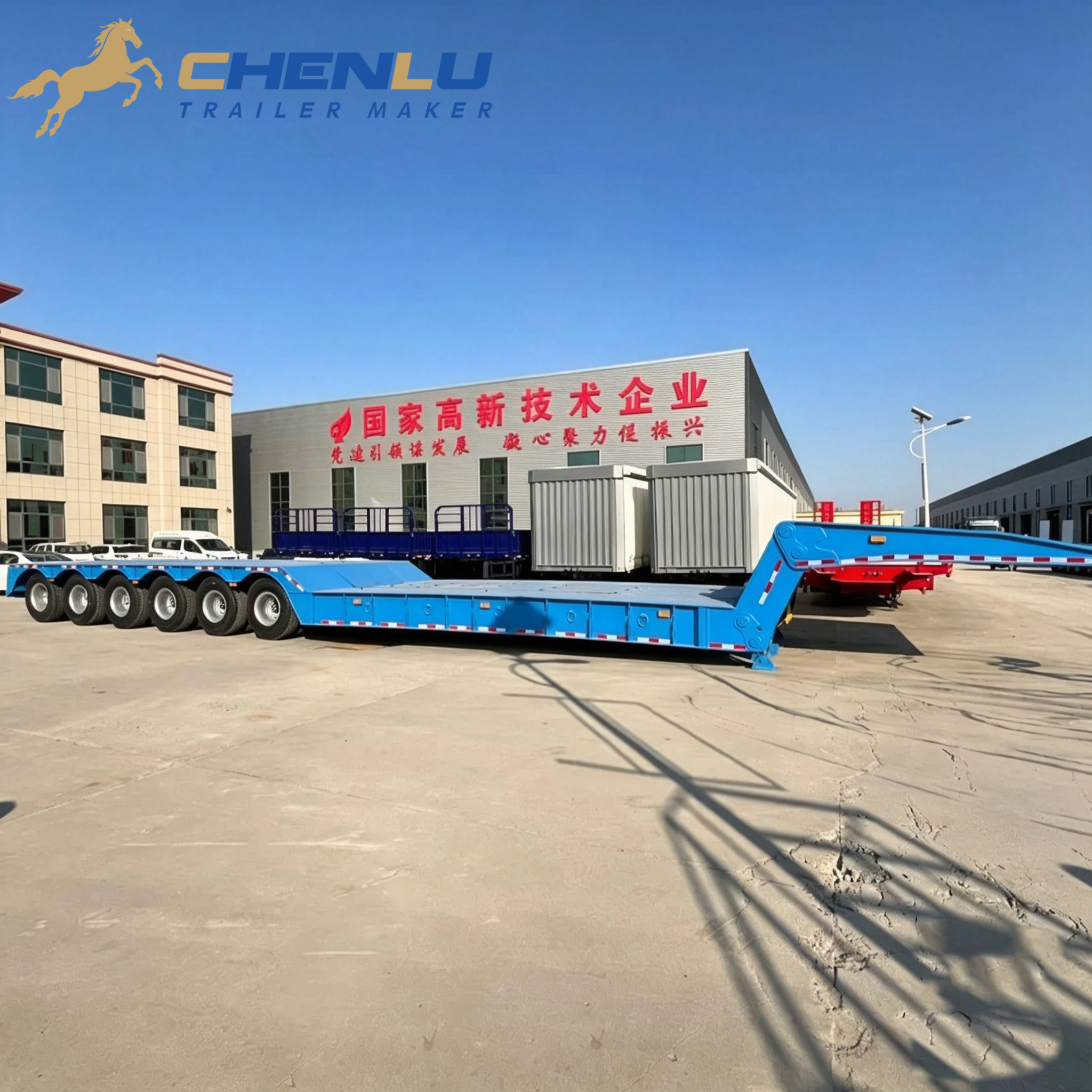Folding Gooseneck Lowbed Trailer