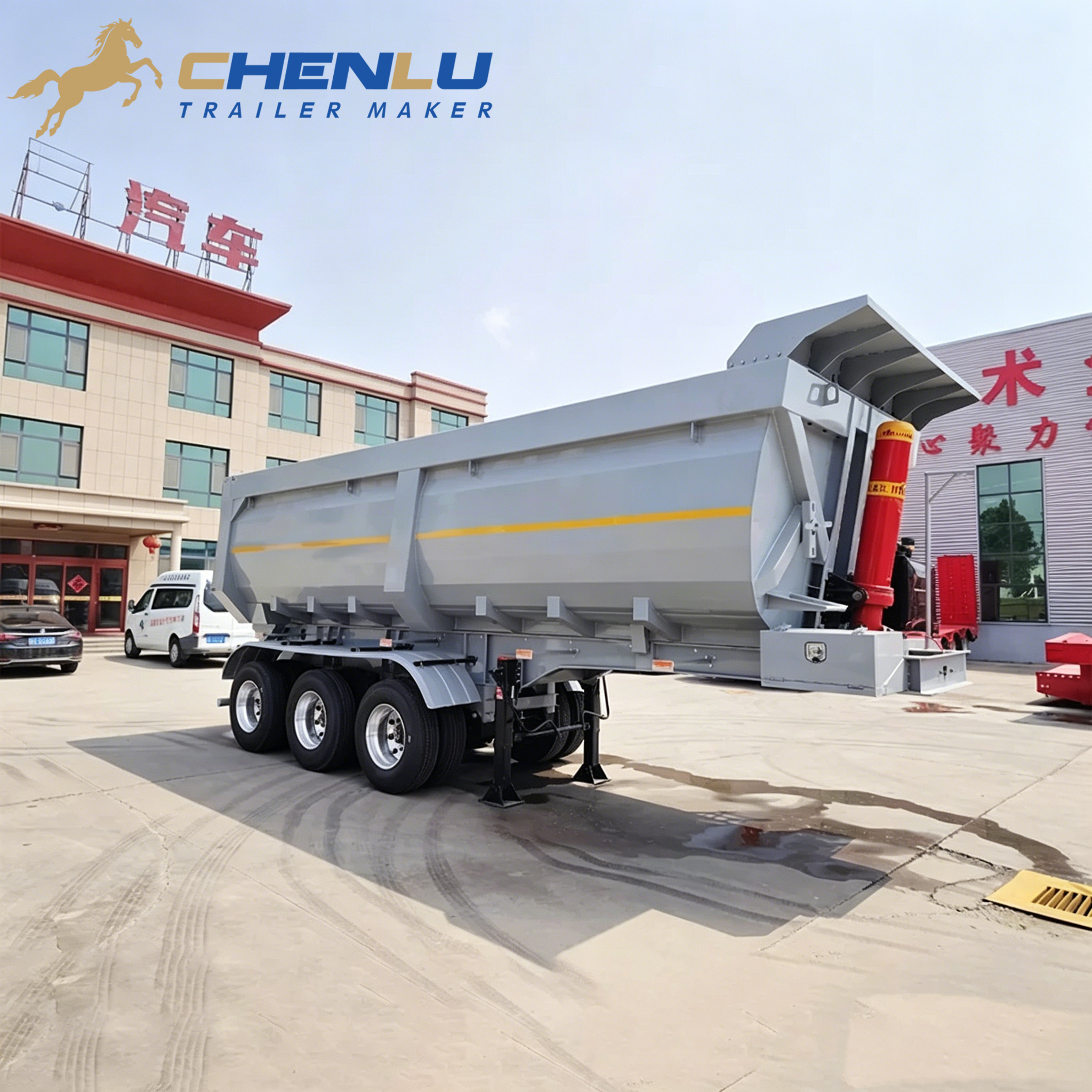 3 Axle end tipper trailer