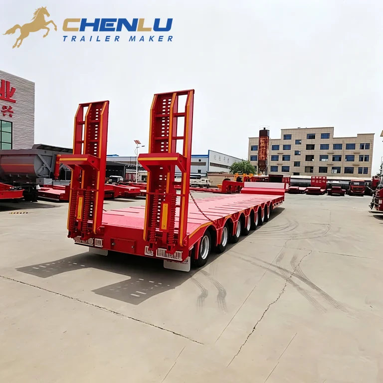 Semirremolque de plataforma baja para el transporte de equipo pesado: soluciones de 3 ejes, 4 ejes y tipo «lowboy»