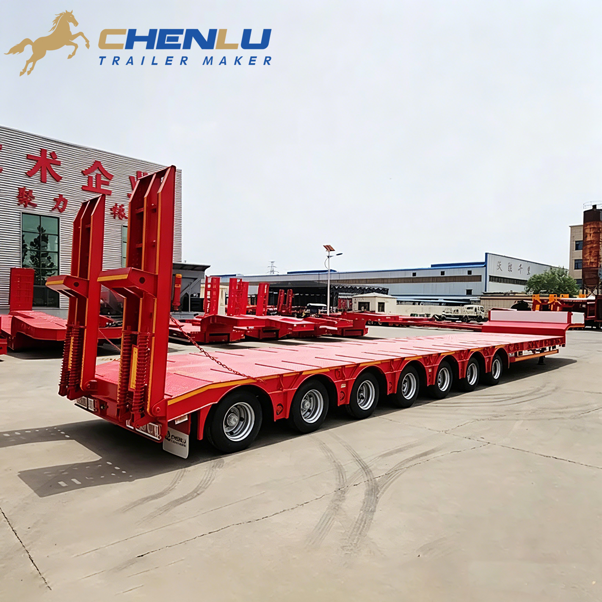 Multi axle lowbed semi trailer