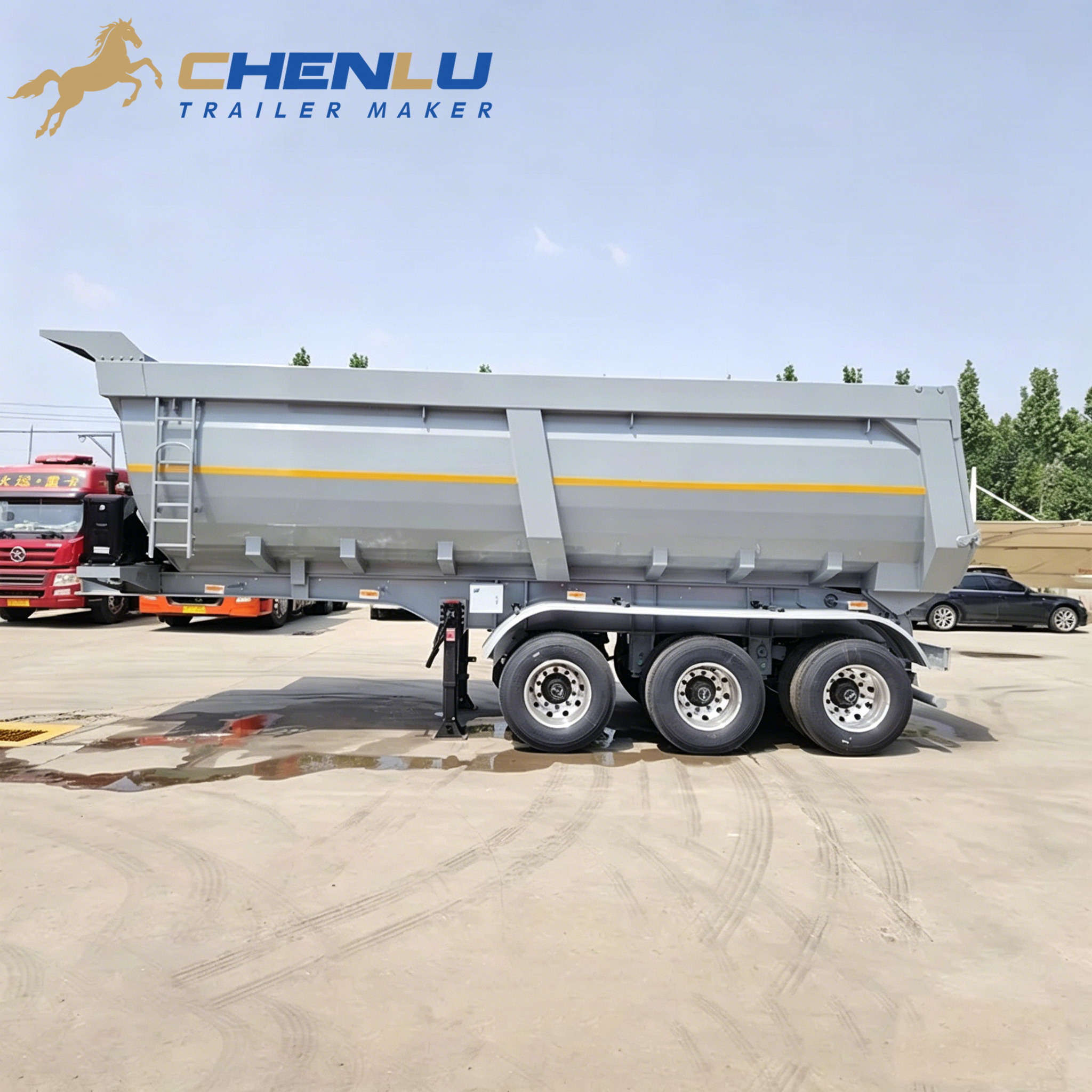 3 Axle end tipper trailer