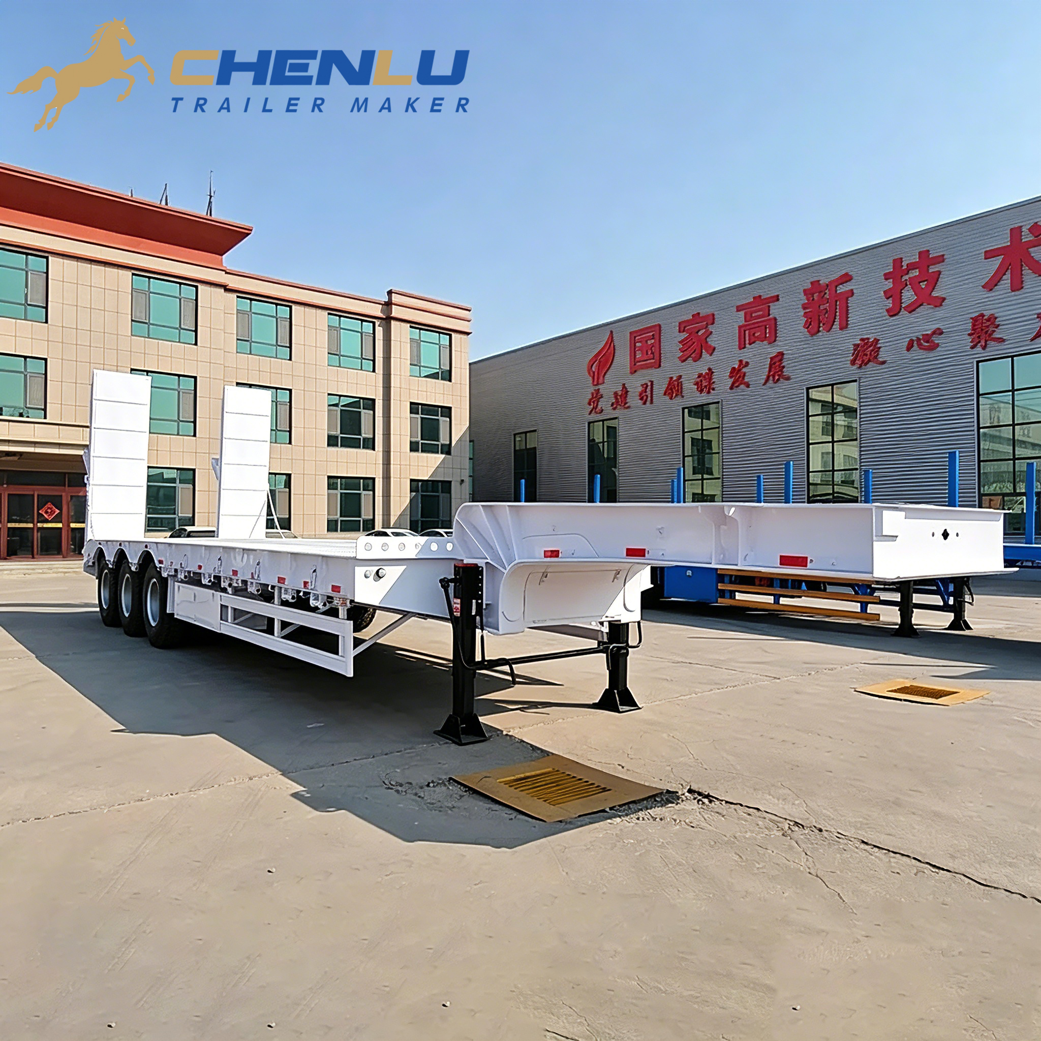 3 axle lowbed trailer