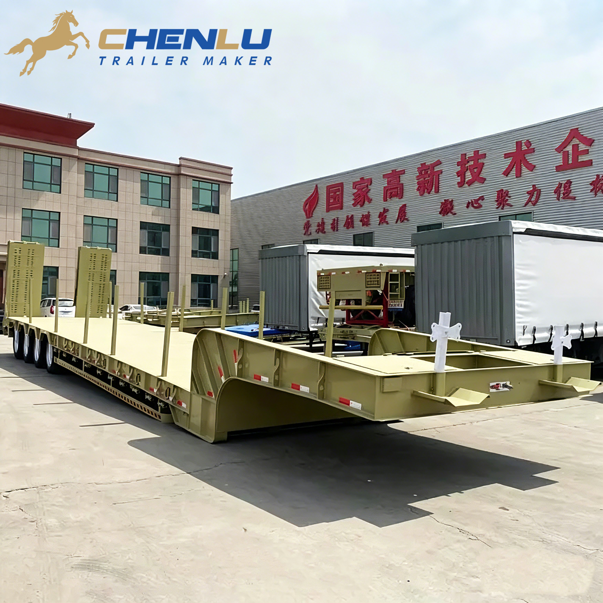 Lowbed Trailer With Hydraulic Ladder