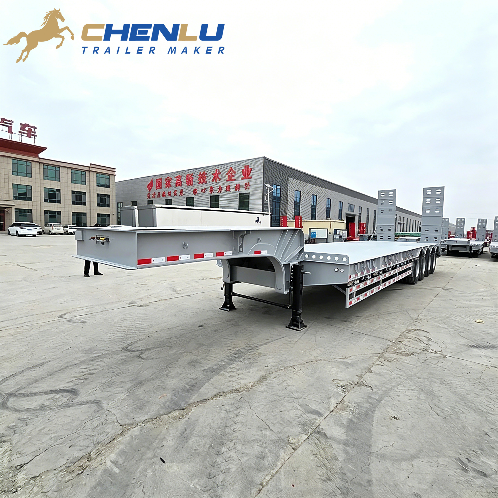 4 axle lowboy trailer