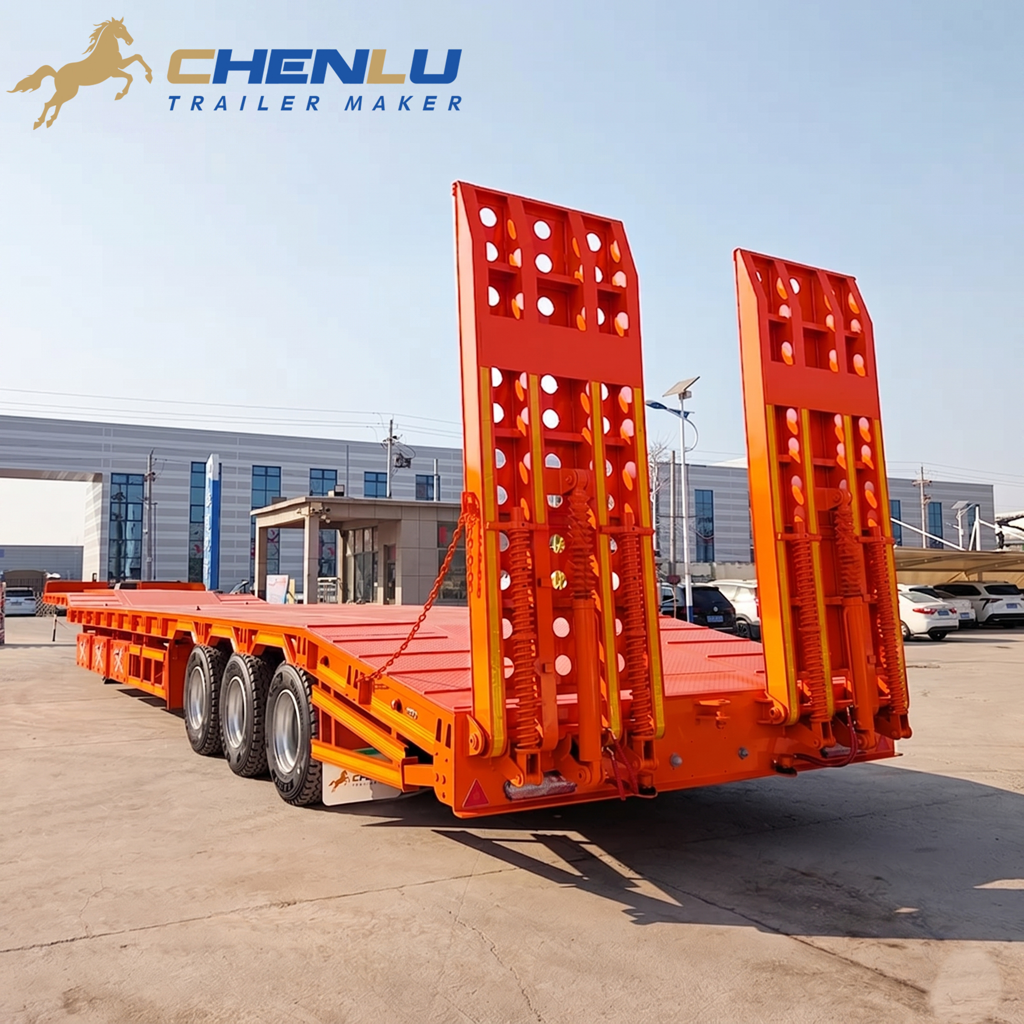 80 Tons Low Bed Truck Trailer
