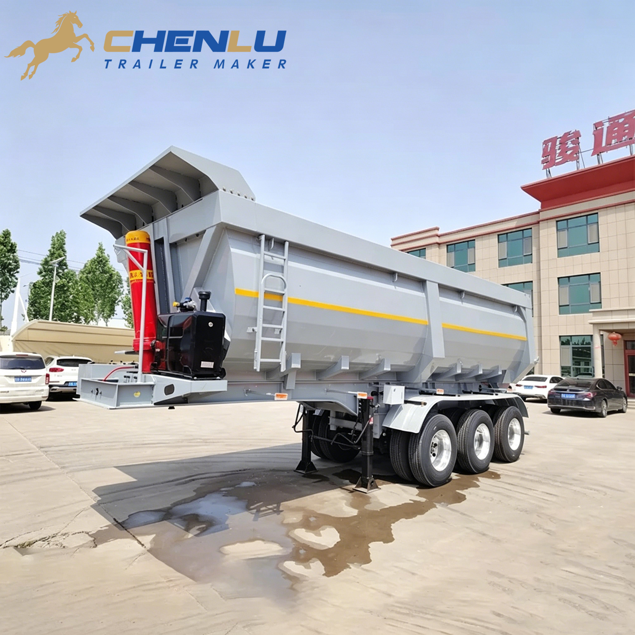 3 Axle end tipper trailer