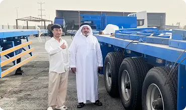 Semirremolque basculante hidráulico para un proyecto de construcción en Arabia Saudita