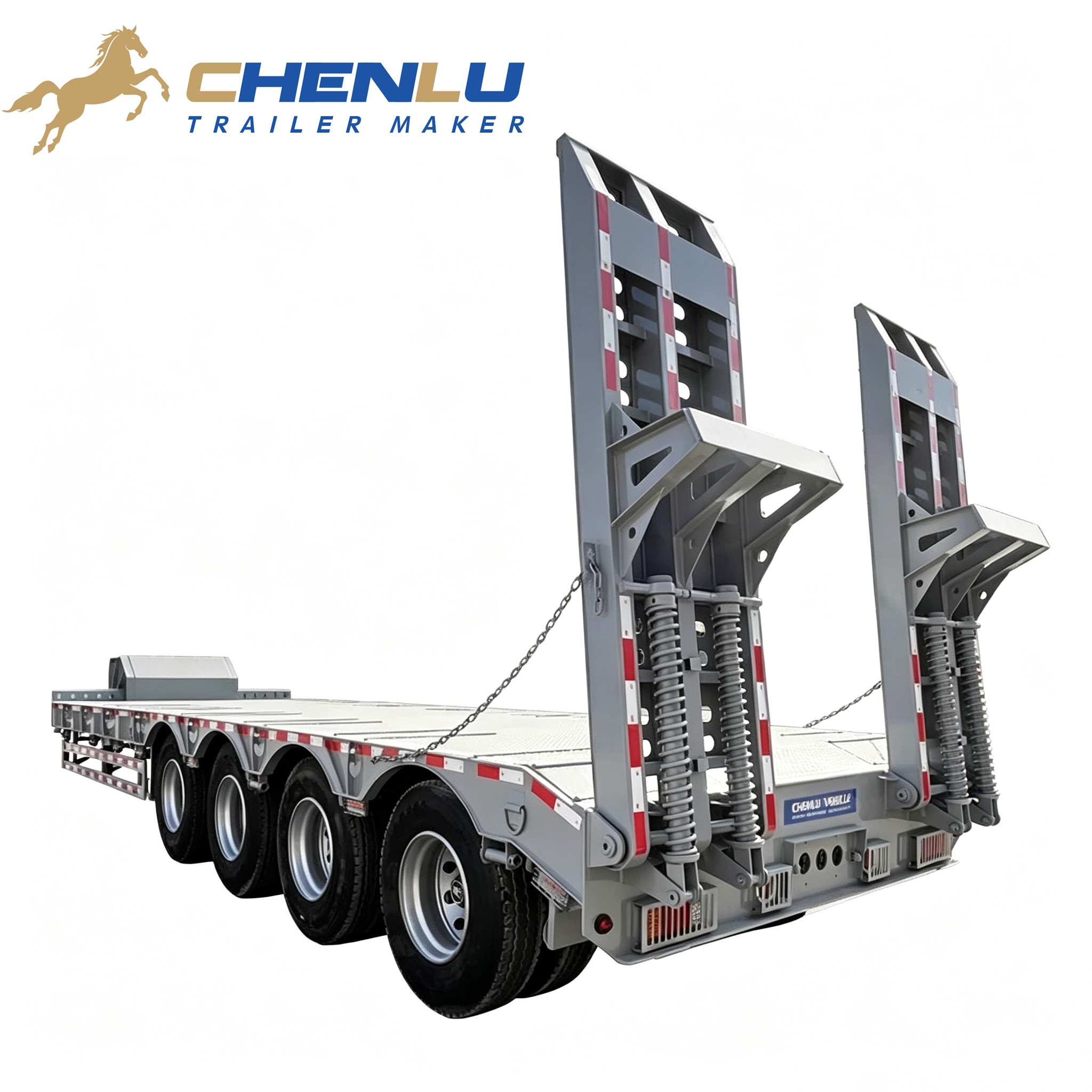 4 axle lowboy trailer