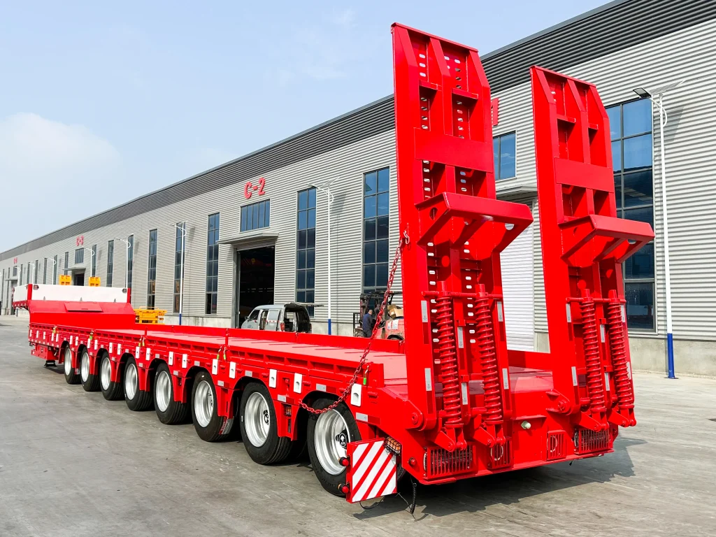 8 Axle Flatbed Semi Trailer Shipment