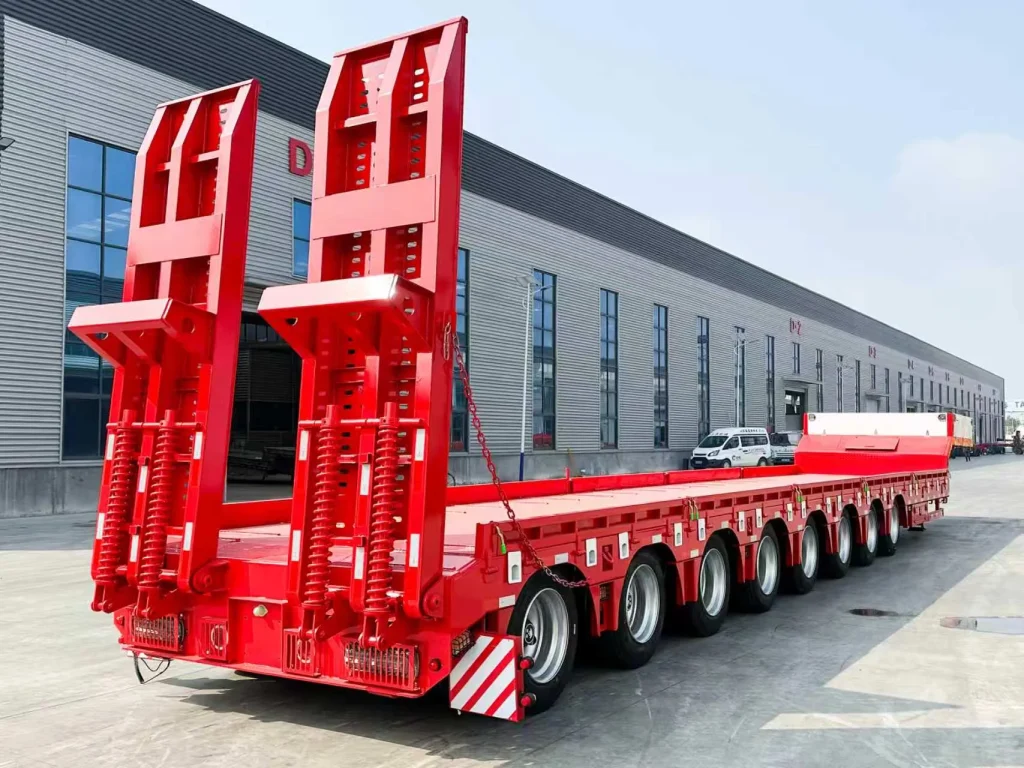 8 Axle Flatbed Semi Trailer Shipment